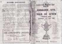 Vale of Leven FC Scottish Junior Cup Final Program 01