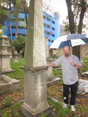 Graham Black at Tobias Smollett's Grave