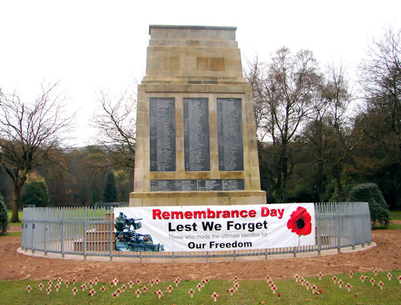 Cenotaph, Christie Park, East Side